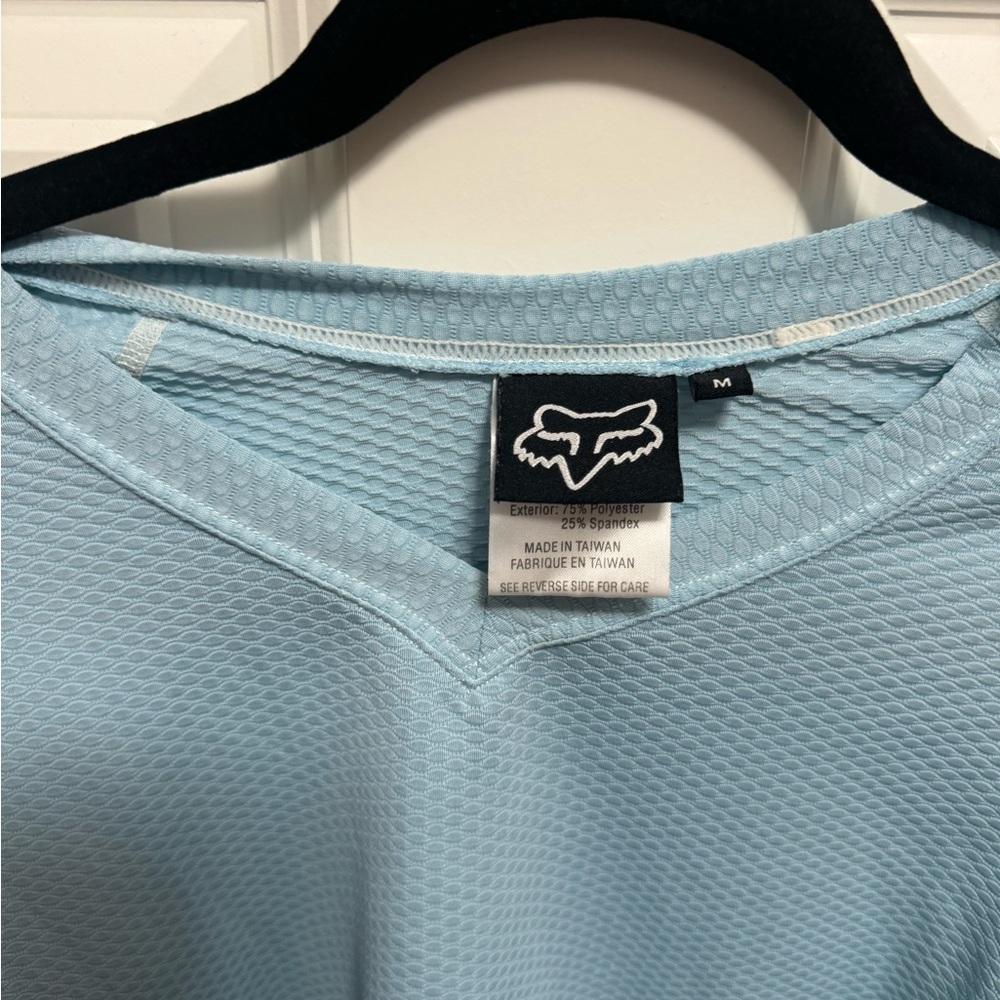 Fox racing//biking shirt. Size M. Blue and gray. Like new.